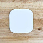 Unisub 4" x 4" coaster heat transfer blank with glossy finish for custom designs.
