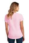 Soft 1x1 rib knit neck on District® Women's Flex Scoop Neck Tee.