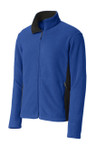 Comfortable Port Authority® Colorblock Value Fleece Jacket made from 100% polyester for warmth.