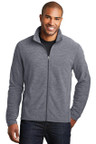  Port Authority® Heather Microfleece Full-Zip Jacket 