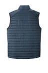 Durable polyester shell vest with zippered chest and front pockets for secure storage.