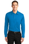 Silk Touch long sleeve polo with PosiCharge technology for lasting color.