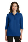  Port Authority®  Ladies Silk Touch 3/4-Sleeve Polo 
