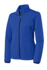 Ladies active soft shell jacket, water-resistant with breathable mesh liner
