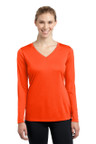  Sport-Tek® Ladies Long Sleeve PosiCharge® Competitor™ V-Neck Tee 