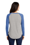  Sport-Tek ® Ladies PosiCharge ® Long Sleeve Tri-Blend Wicking Scoop Neck Raglan Tee 