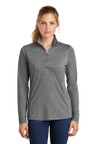 Women's tri-blend 1/4-zip pullover with PosiCharge technology for moisture-wicking