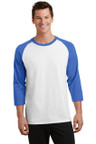  Port & Company® Core Blend 3/4-Sleeve Raglan Tee 