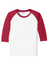  Port & Company® Youth Core Blend 3/4-Sleeve Raglan Tee 