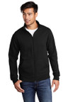 Cozy 7.8-ounce Core Fleece Cadet Full-Zip Sweatshirt with YKK zipper and front pockets.