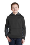 Sport-Tek Youth Sport-Wick CamoHex Fleece Colorblock Hooded Pullover