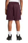 Lightweight Youth Mesh Short featuring open-hole mesh design and elastic waistband for comfort.