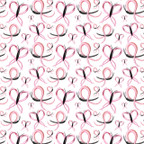 Pink ribbon butterflies adhesive vinyl with matte finish, 11" printed workable space.