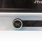 Compact sublimation oven with temperature range of 140°F to 446°F, ideal for hobbyists and businesses.