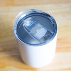 Top view of the sublimation wine tumbler in white 