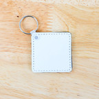 Square  Sublimation Leather PU Keychain
