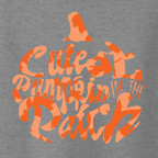 Full-color "Cutest Pumpkin in the Patch" DTF transfer, ideal for cotton, polyester, and poly-cotton garments.