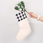WALABlanks Sublimation  Christmas Stocking Blanks  in black and white