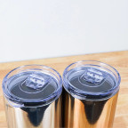 Top of Holographic Glitter Skinny Tumblers – perfect for personalization and gifting.