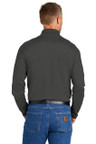 4.4-ounce snag-proof polyester long sleeve polo with moisture-wicking, odor-fighting features, and flat knit collar.