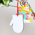 Mitten Sublimation Hardboard  Christmas Ornament