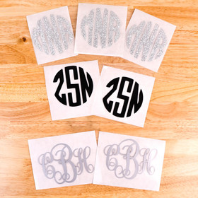 WALAKustom Monogram Custom Cut Heat Transfer Vinyl Transfers 