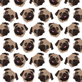 Heat Transfer Warehouse Pug Face Adhesive Vinyl 