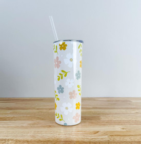 WALABlanks Sublimation Steel Skinny Tumbler With Straw 20 oz 