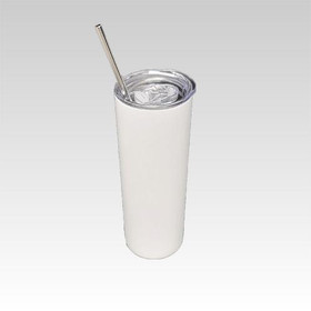 WALABlanks Sublimation Skinny Tumbler with Stainless Steel Straw or Plastic Straw 20 oz