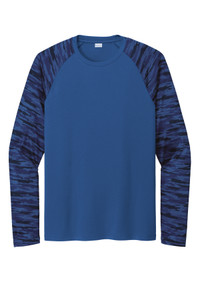 Sport-Tek® Drift Camo Colorblock Long Sleeve Tee