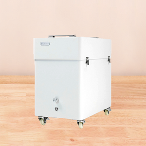 Flux Beam Air Pro Filter machine with pre-filter, intermediate filter, and advanced filter for efficient particle removal