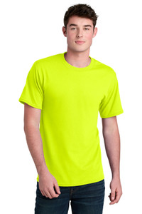 Port & Company® Core Blend Recycled Tee made from 50% recycled cotton and 50% recycled polyester
