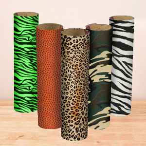 Chemica Fashions Patterned HTV with pre-printed designs in animal and camouflage prints.