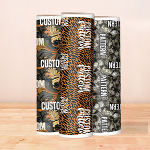 Custom Digital Patterns HTV roll with white borders on each side for easy handling. Custom Digital Patterns HTV roll with white borders on each side for easy handling.