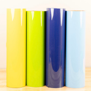 Poli-Flex Turbo Low Temp 12" HTV, soft touch polyurethane heat transfer vinyl for versatile fabric applications.