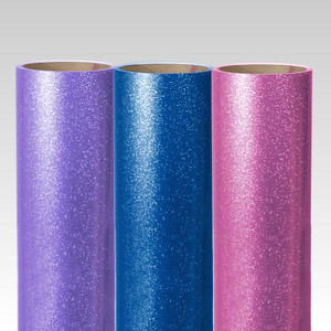 Siser EasyPSV Glitter Adhesive Vinyl 12" for crafting vibrant, sparkling designs on hard surfaces. Siser EasyPSV Glitter Adhesive Vinyl 12" for crafting vibrant, sparkling designs on hard surfaces.