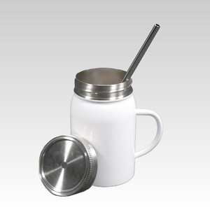 WALABlanks Stainless Steel Mason Jar 17 oz handle with Straw