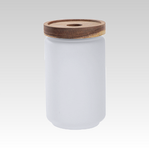 Sublimation Glass Storage Jars W/ Wood Lid