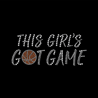 Basketball Rhinestone Transfer GIF