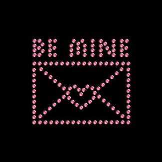 Pink Valentines Day Rhinestone Transfer GIF