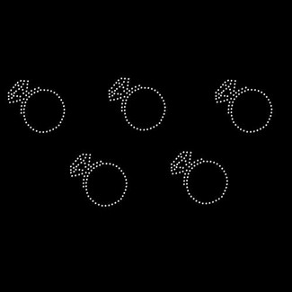 Small ring rhinestone transfer for shirts