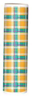  SISER858 - Tartan Plaid Orange Teal 