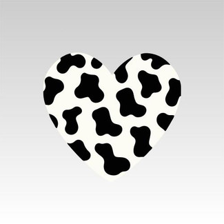  Cow Print Heart SVG 