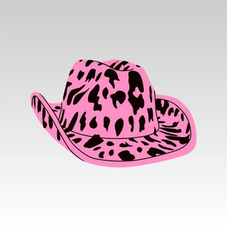  Cow Print Cowgirl Hat SVG 