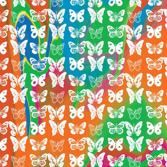 Heat Transfer Warehouse Butterflies In White Adhesive Vinyl 