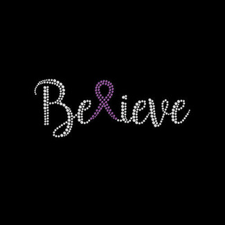 Believe Ribbon Purple