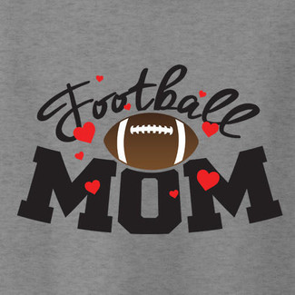 WALAStock Football Mom with Hearts Black 