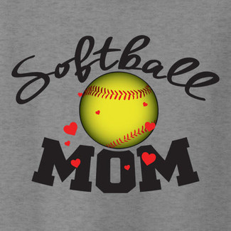 WALAStock Softball Mom with Hearts Black 