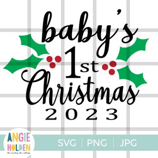  Baby's First Christmas 2023 SVG 