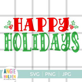  Happy Holidays SVG 